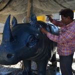 Giant Hippo carving