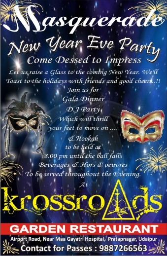 Welcome the New Year with Masquerade Party at Krossroads