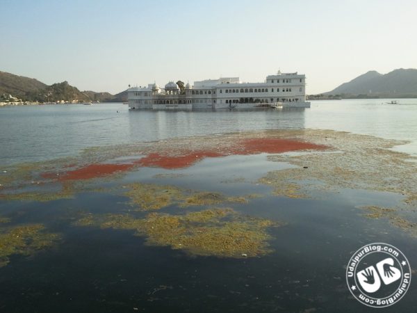 Ugly state of Lake Pichola near Hotel Taj Lake Palace