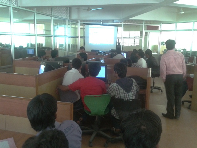 Workshop on WordPress held at Maharaja College of Engineering