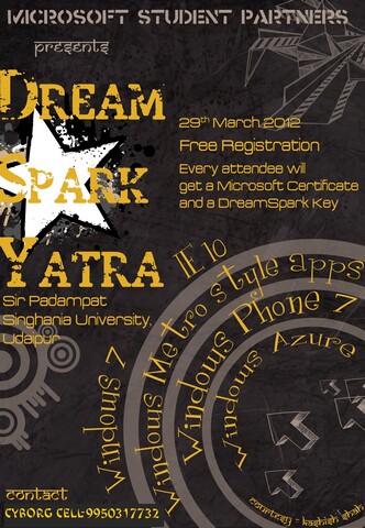 SPSU to conduct – Microsoft DreamSpark Yatra 2012