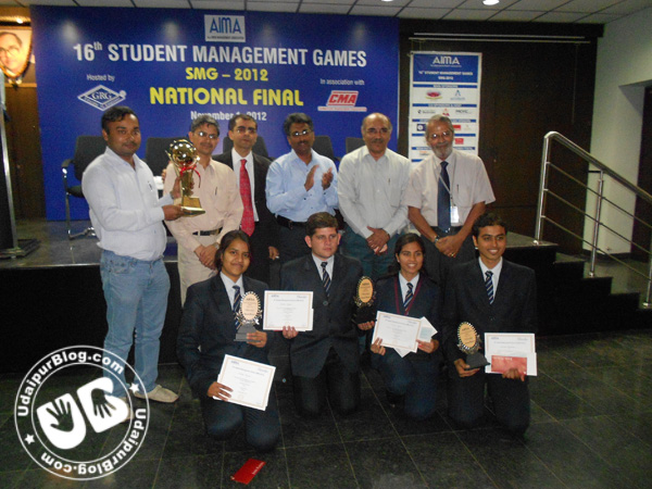 Pacific Students become the first ever team from Rajasthan to bag the AIMA-SMG 2012 National Trophy