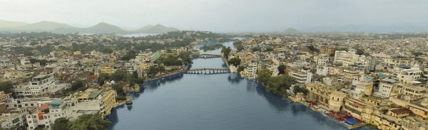 360° Bird Eye view of Lake Pichola