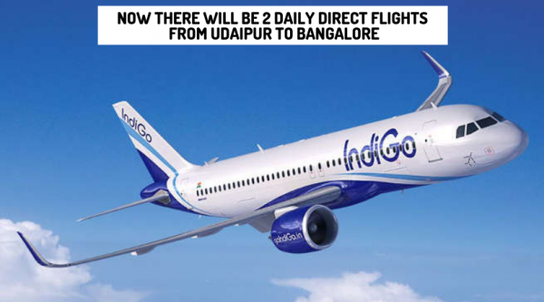 Now there will be 2 Daily Direct Flights from Udaipur to Bangalore