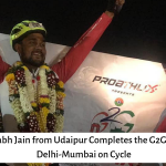 Rishabh Jain from Udaipur Completes the G2G 2018 Delhi-Mumbai on Cycle