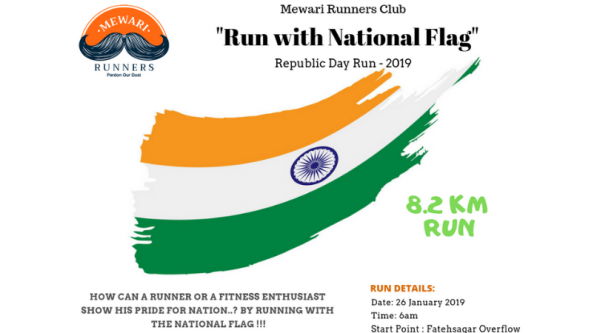 Mewari Runners Club to Organize ‘Run with National Flag’ on Republic Day